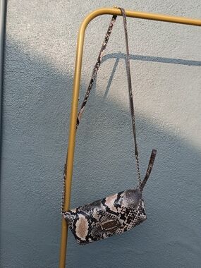 Nine West Snake-Print Crossbody Bag in Brown and Black